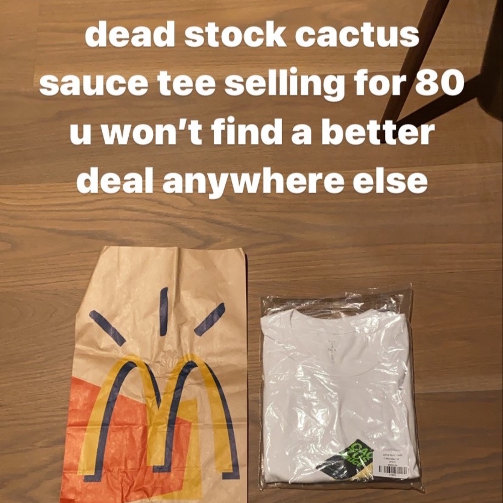 TRAVIS SCOTT X MCDONALDS COLLAB cactus sauce tee